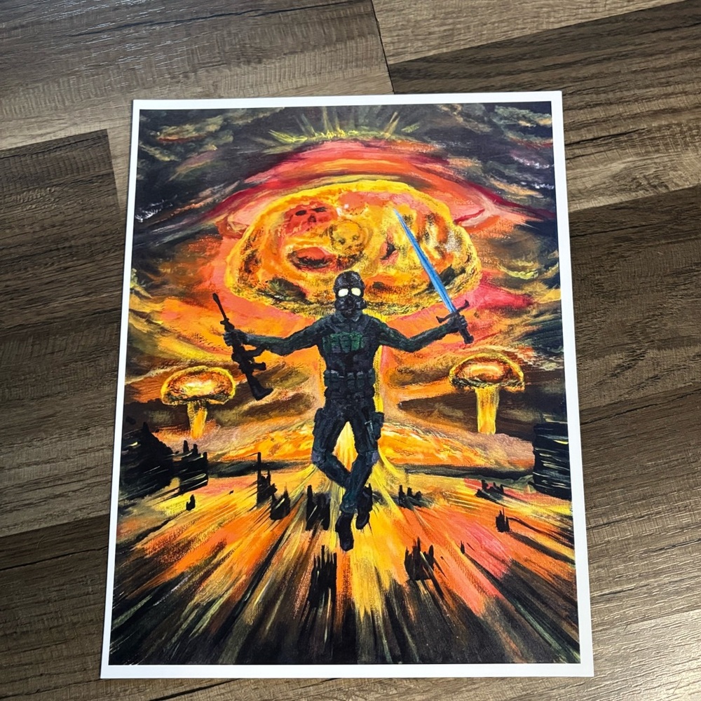 8x11 print on semigloss paper.